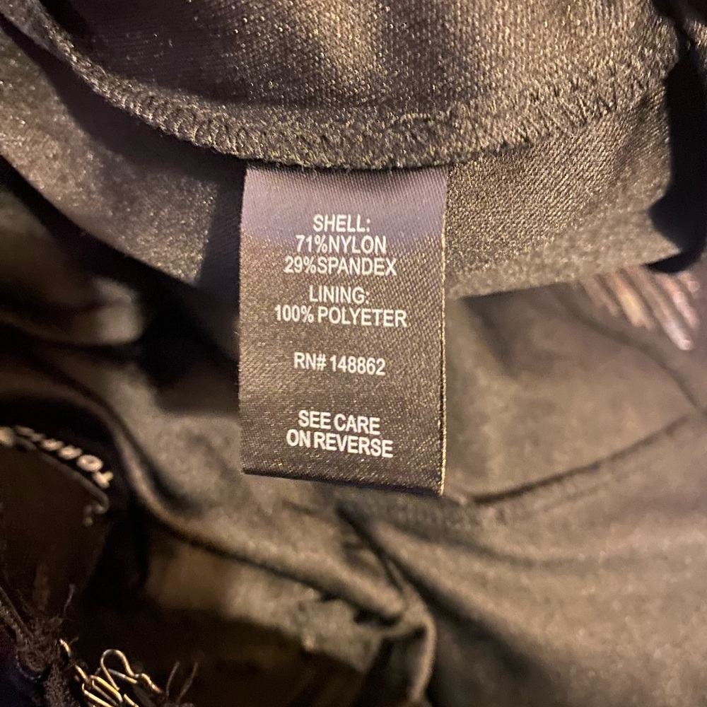 Black cute fun short mini torrid skirt lined w/striped sheer overlay Halloween?? - Picture 6 of 7